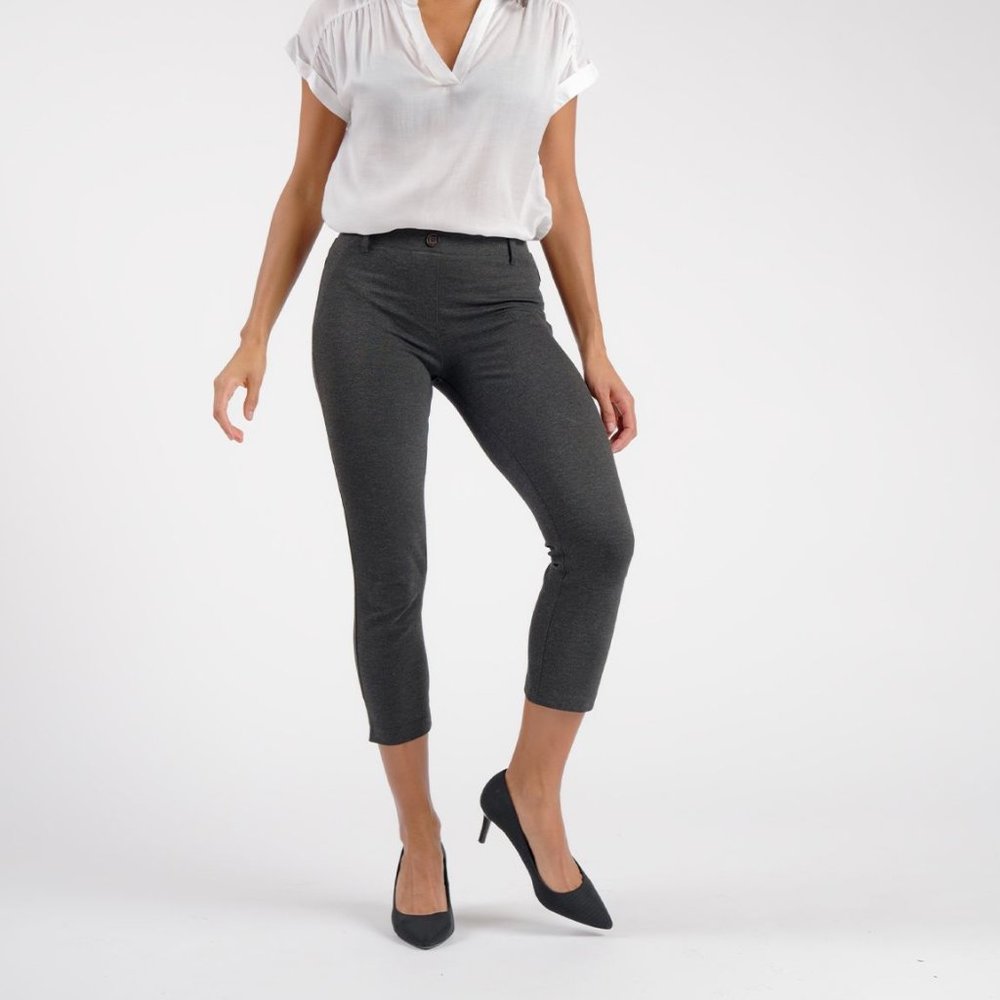 Dress Pant Yoga Pants Crop • Classic Gray